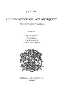 Codifications of Late Antiquity